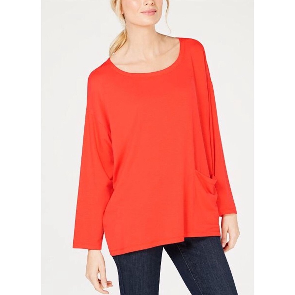 EILEEN FISHER TENCEL Stretch Terry Oversized Tee - L